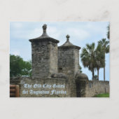 Carte Postale St Augustine Old City Gates Historique Floride (Devant)