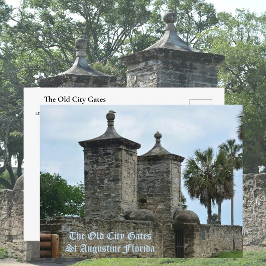 Carte Postale St Augustine Old City Gates Historique Floride