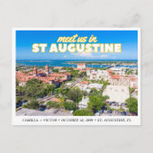 Carte Postale St. Augustine Save the Date Retro Skyline Postcard (Devant)