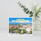 Carte Postale St. Augustine Save the Date Retro Skyline Postcard (Debout devant)