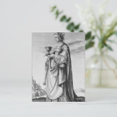 Carte Postale St. Barbara, gravée par Wenceslaus Hollar, 1647 (Debout devant)