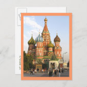 carte postale, "St Basil's, Moscou" (Devant / Derrière)