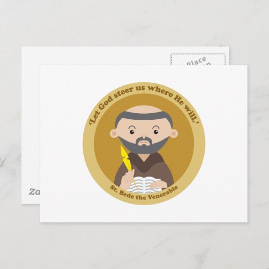 Carte Postale St. Bede le Vénérable (Devant / Derrière)