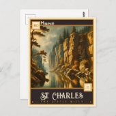 Carte Postale St. Charles, Missouri | VINTAGE (Devant / Derrière)