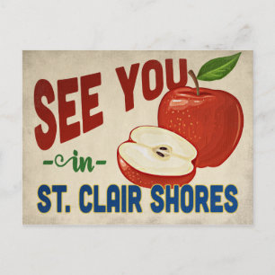 Carte Postale St. Clair Shores Michigan Apple - Vintage voyage