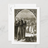 Carte Postale St. Columba scandant, et attaqué par les druides, (Devant / Derrière)