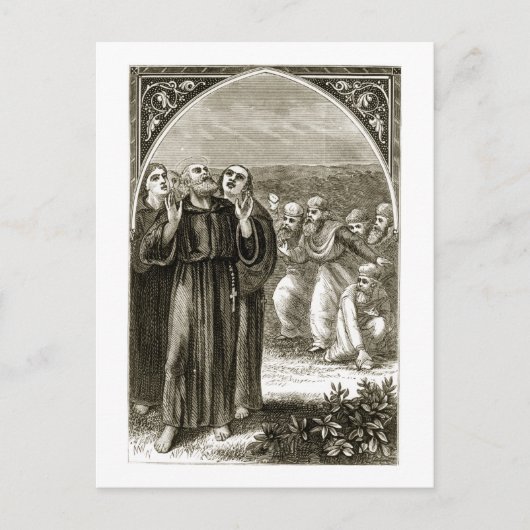 Carte Postale St. Columba scandant, et attaqué par les druides, (Devant)