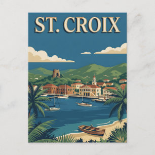 Carte Postale St. Croix Îles Vierges américaines Caraïbes Vintag