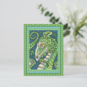 CARTE POSTALE ST. DRAGON SHAMROCK VERT DE PATRICK, IMAGINAIRE IR (Debout devant)