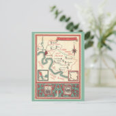 Carte Postale St. Emilion Bordeaux Wine Map (Debout devant)