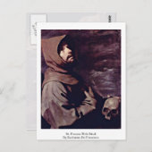 Carte Postale St. Francis Avec Crâne Par Zurbaran De Francisco (Devant / Derrière)