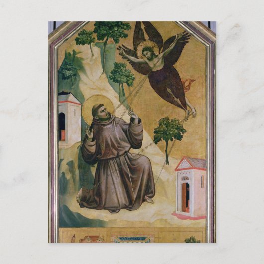 Carte Postale St. Francis recevant la Stigmata, c.1295-1300 (Devant)