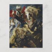 Carte Postale St George combat le dragon par Peter Paul Rubens (Devant)