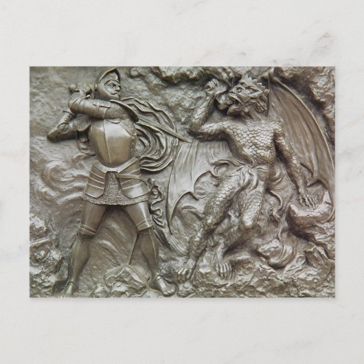 Carte Postale St. George Combattre le dragon (Devant)