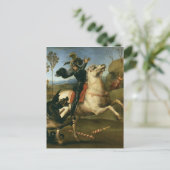 Carte Postale St George Combattre le dragon (Debout devant)