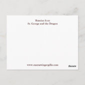 Carte Postale St.George et le Dragon (Dos)