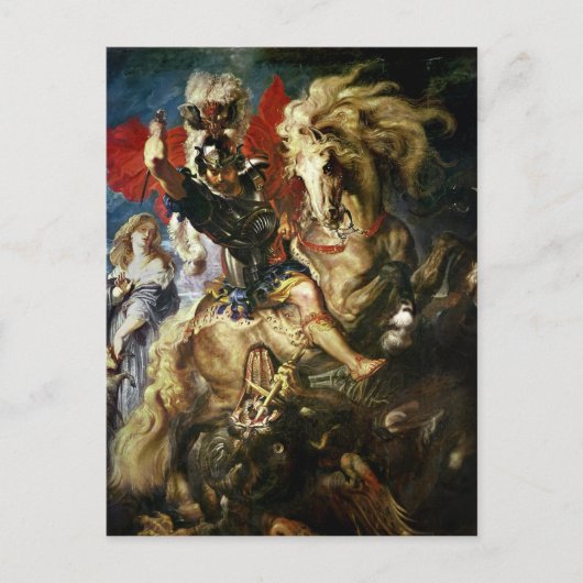 Carte Postale St. George et le Dragon, vers 1606 (Devant)