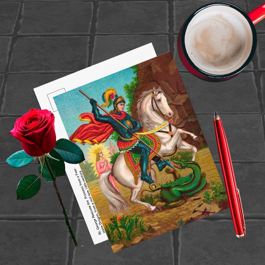 Carte Postale St. George Secourt la princesse