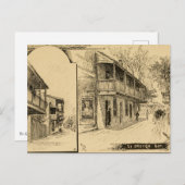 Carte Postale St. George Street, St. Augustine, Floride (Devant / Derrière)