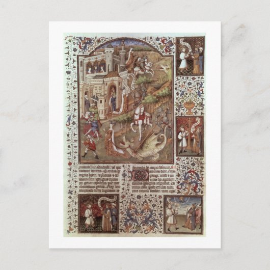 Carte Postale St George tuant des dragons (Devant)