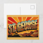 Carte Postale St. George Utah Red Cliffs Desert Art (Devant / Derrière)
