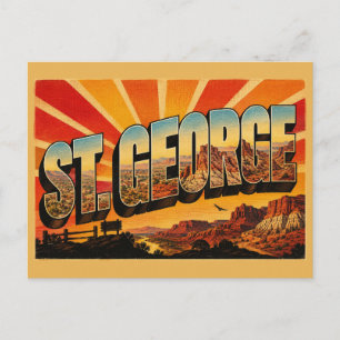 Carte Postale St. George Utah Red Cliffs Desert Art