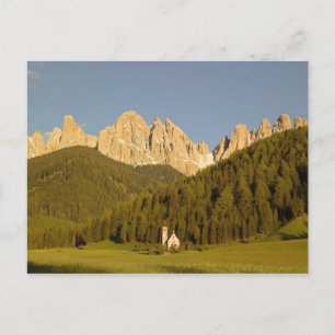 Carte Postale St Giovanni, Val di Funes, Dolomites, Italie