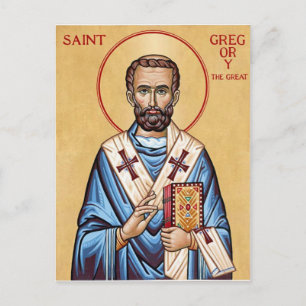 Carte Postale St. Grégoire le Grand, Pape de Rome Icône orthodox