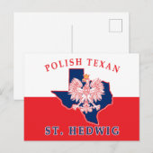 Carte Postale St. Hedwig Texan polonais (Devant / Derrière)