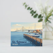 Carte Postale St. Ignace États-Unis (Debout devant)