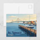 Carte Postale St. Ignace États-Unis (Devant / Derrière)