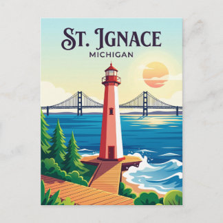 Carte Postale St. Ignace États-Unis