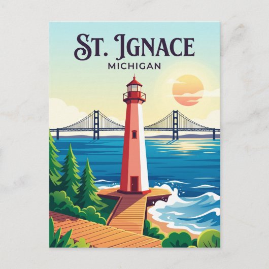 Carte Postale St. Ignace États-Unis (Devant)