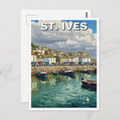 Carte Postale St. Ives Cornwall Angleterre Voyage (Devant / Derrière)