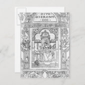 Carte Postale St. Jérôme dans son étude (Devant / Derrière)