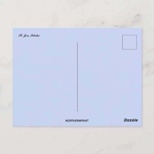 Carte Postale St Joe Idaho (Dos)