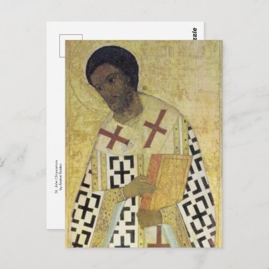 Carte Postale St. John Chrysostom par Andrei Rublev (Devant / Derrière)