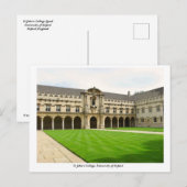 Carte Postale St John’s College, Université d’Oxford, Angleterre (Devant / Derrière)