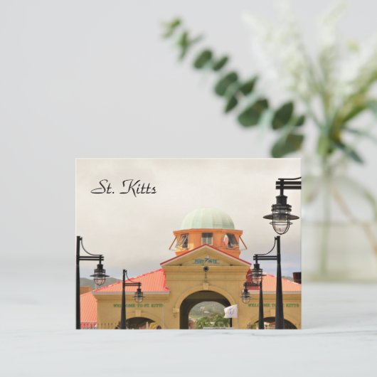 Carte postale, St. Kitts (Debout devant)