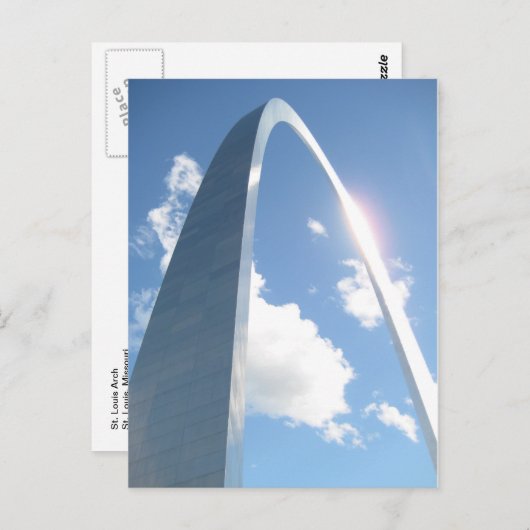 Carte postale St. Louis Arch (Devant / Derrière)
