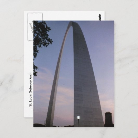 Carte postale St. Louis Gateway Arch (Devant / Derrière)