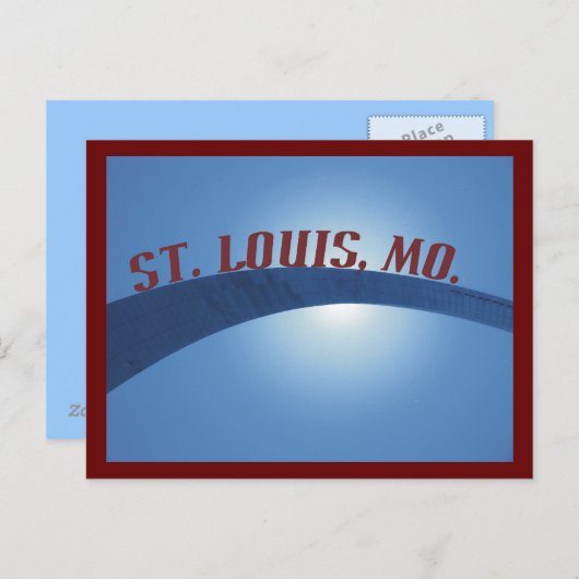 Carte Postale St. Louis, MO Arch (Devant / Derrière)
