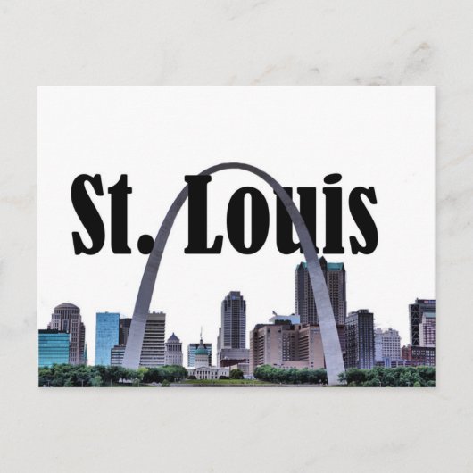 Carte Postale St. Louis Skyline avec St. Louis dans le Sky Postc (Devant)