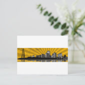 Carte postale St. Louis Skyline (jaune) (Debout devant)
