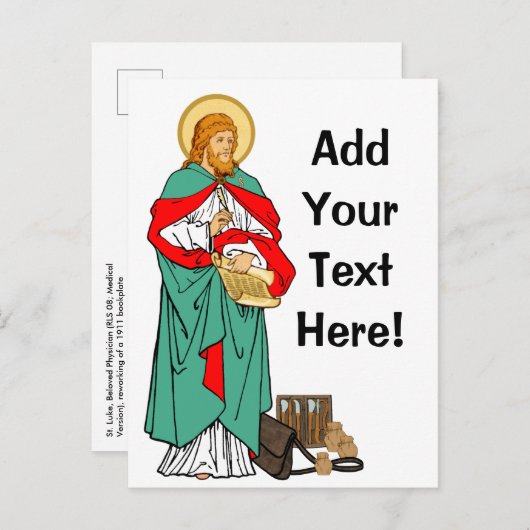 Carte Postale St. Luc, Médecin bien-aimé (RLS 08; MedVers.) (Devant / Derrière)