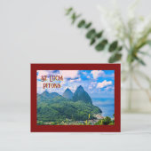Carte postale St. Lucia Pitons (Debout devant)