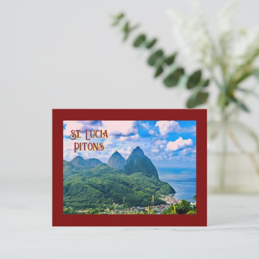 Carte postale St. Lucia Pitons (Debout devant)