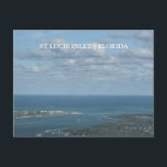 Carte Postale St Lucie Inlet Floride Vue aérienne<br><div class="desc">Souhaitez des amis et des salutations familiales de Floride avec ces cartes postales de voyage. Elles offrent une vue aérienne de la photographie de St. Lucie Inlet de Victoria Grigaliunas. Utilisez les champs modèle pour ajouter votre texte personnalisé. Cartes postales touristiques de Port St. Lucie Martin Comté aux Etats-Unis d'Amérique....</div>