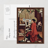 Carte Postale St. Luke Peinture Les Ailes De La Vierge Autel (Devant / Derrière)