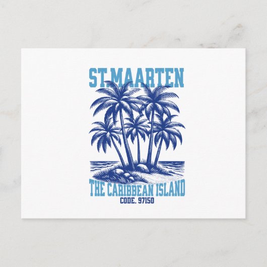 Carte Postale St. Maarten, Île Tropicale Caraïbes (Devant)